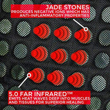 SAFR Far Infrared Amethyst, Tourmaline, and Jade Crystal Heating Pad - [12”x24” | XL]