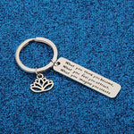 WUSUANED Buddhist Inspirational Quote Keychain What You Think You Become Buddha Jewelry Inspirational Gift (What You Think You Become)