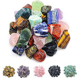 FORBY 1 lb Bulk Assorted Stones Rough Stones - Large 1" Natural Raw Stones Crystal for Tumbling, Cabbing, Fountain Rocks, Decoration,Polishing, Wire Wrapping, Wicca & Reiki Crystal Healing